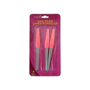 Donna Michelle Salon Basics Nail Files Vintage Pink 3 In Package